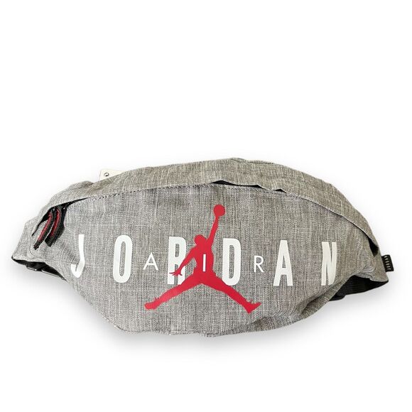Nike Air Jordan Flight Fanny Pack Hip Waist Belt Bag Gray Jumpman Crossbody New - Picture 6 of 6